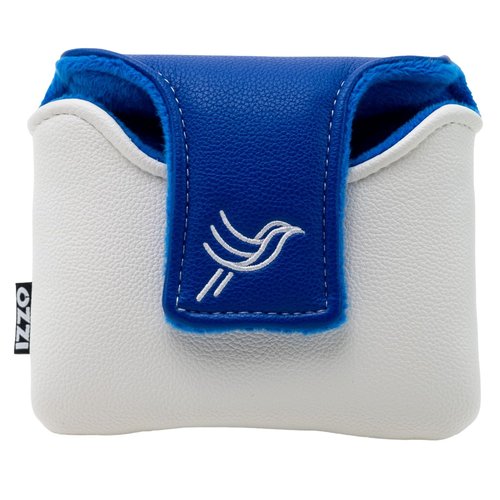 Izzo Golf Funny in Your Face Mallet Putter Headcover - Talk Birdie Funny Saying Joke/Gag Golf Headcover for Your Putter,White