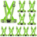 SAWNZC Reflective Vest Running Gear, 2Pack High Visible Safety VES for Cycling Jogging Running Walking, Adjustable for Men Women Kids