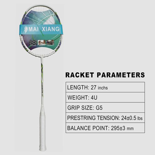 2pcs high-end Nano Carbon Fiber Badminton Rackets Fiber Bionic Shaft Technology Badminton racque