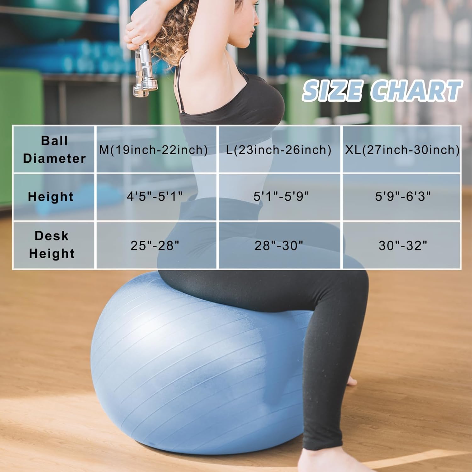 Skiennix Exercise Ball - Pilates Stability Ball for Pregnancy | Swiss Balance Ball with Pump, Multiple Sizes for Home Gym & Office Fitness