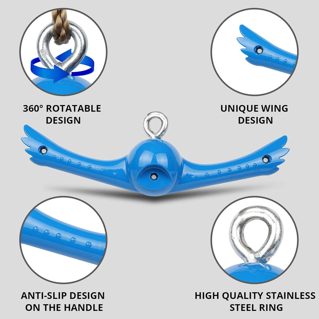 YAMIPROBI Ninja-Twister Swing Set - 360° Handle for Spin Flips | Fun Backyard Toy for Kids