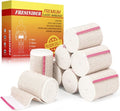 FRESINIDER Premium Elastic Bandage Wrap - 3" Cotton Latex-Free Compression | 8 Pack for Sports & Injury Recovery