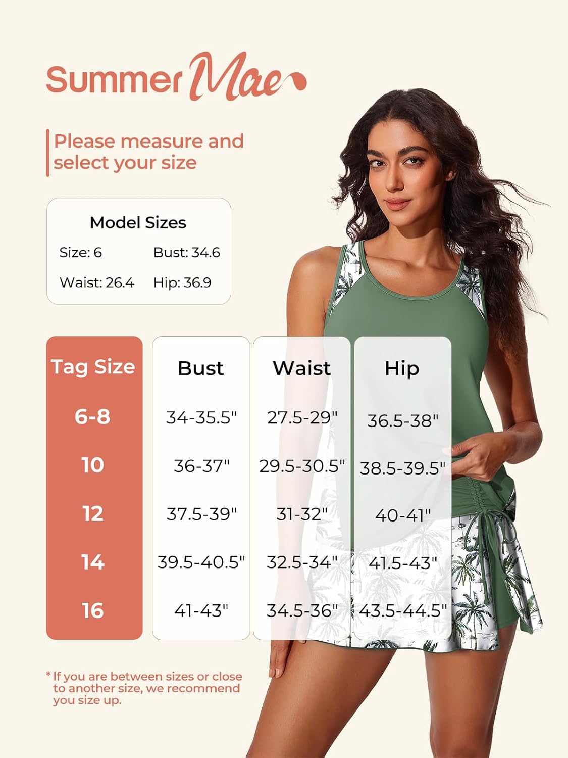 Summer Mae Tankini Swimsuit for Women - Modest Tummy Control with Skirt & Built-in Shorts
