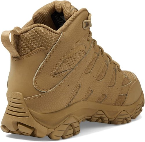 Merrell Moab 3 Tactical Mid Waterproof Boots - Durable Coated Leather & Mesh | Men's Combat Hiking Shoes