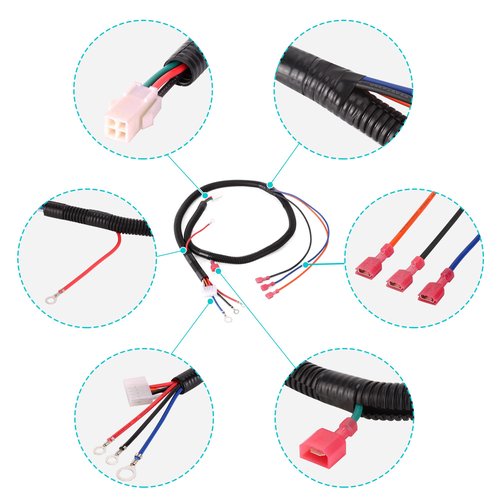 10L0L Golf Cart Wire Harness fit 36 Volt EZGO Electric TXT/Medalist DCS Models 1994 UP, OEM# 73040G01, 73040-G01