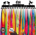 Lapetale Fashion Metal Medal Hanger Display for 63 Medals – She Believed She Could So She Did (16" Wide with 20 Hooks) - Black- Awesome Gifts-Patent NO.983560S
