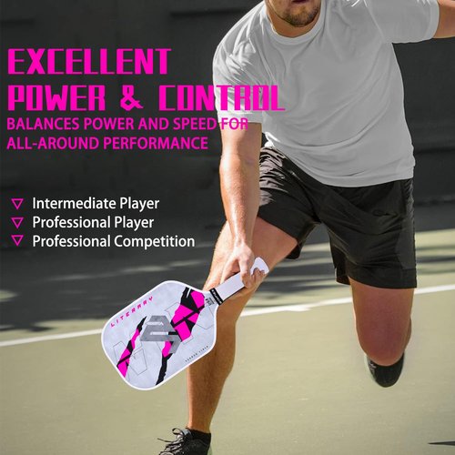 WINPICK Carbon Fiber Pickleball Paddle, T700 Thermoformed Pickleball Racket for Spin, Power & Control, with Foam Injected Walls, 16mm Polypropylene Honeycomb Core, Comfort Grip