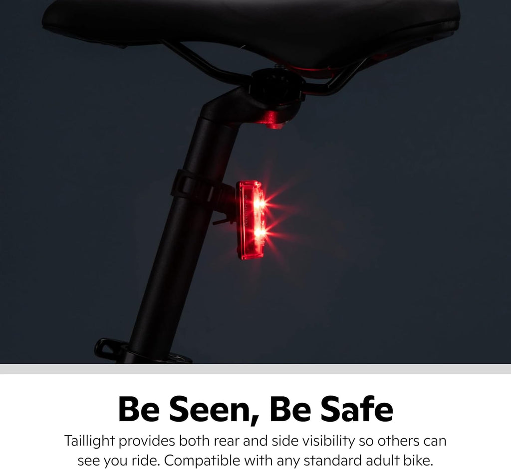 Schwinn USB Rechargeable Taillight - 25-80 Lumen Daytime Running Light with Multiple Modes | Easy Install