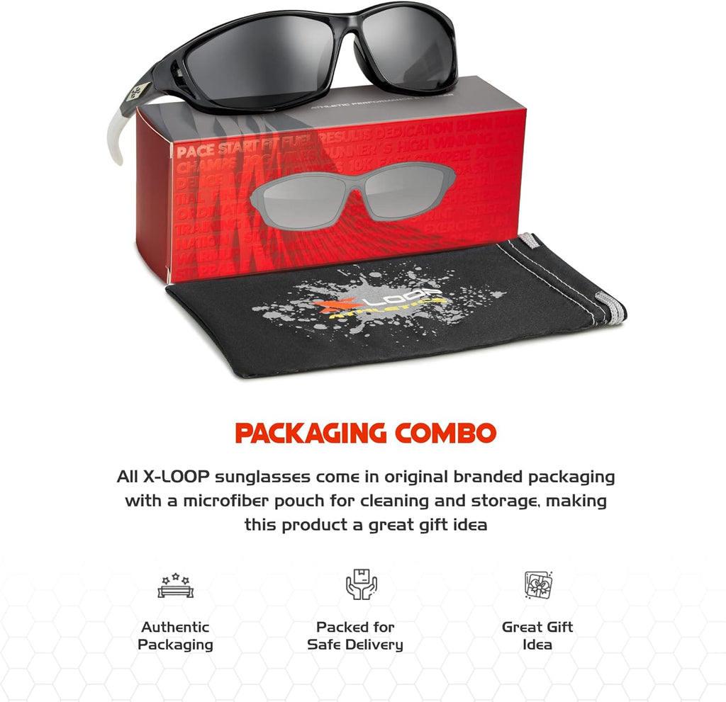 X LOOP Polarized Sports Sunglasses - UV400 Protection for Men | Ideal for Baseball, Running, Cycling, Golf