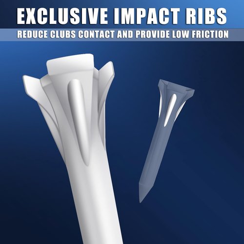 CHAHMPKEY Premium 3-Prong Golf Tees - 3-1/4" Size | 120 Pack for Enhanced Stability & Distance Performance