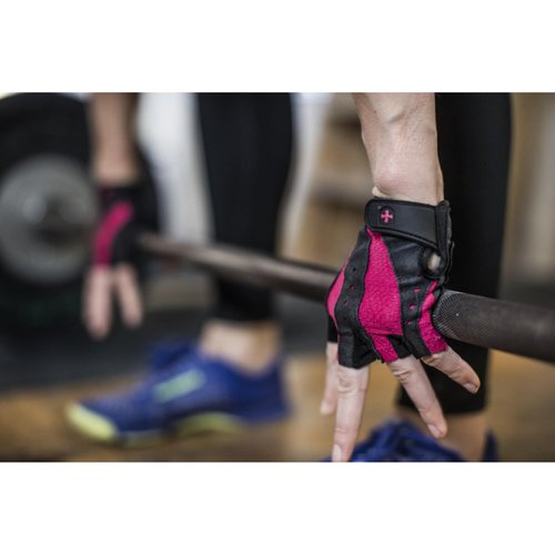 Harbinger Women's Pro Gloves with Vented Cushioned Leather Palm for Weightlifting, Training, Fitness, and Gym Workouts Small