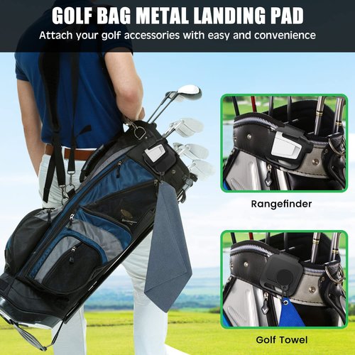 Golf Bag Magnetic Clip, Metal Clip for Golf Bags, Magnetic Golf Towels, Magnetic Rangefinder Strap, Magnetic Golf Bag Accessories for Ultimate Personal Golfer, Golf Gifts for Golfing-Essential