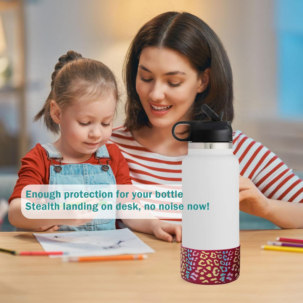 WK IEASON Hydro Flask Protective Silicone Base Cover - Anti-Slip Sleeve for Wide Mouth Bottles | 3.56" Diameter