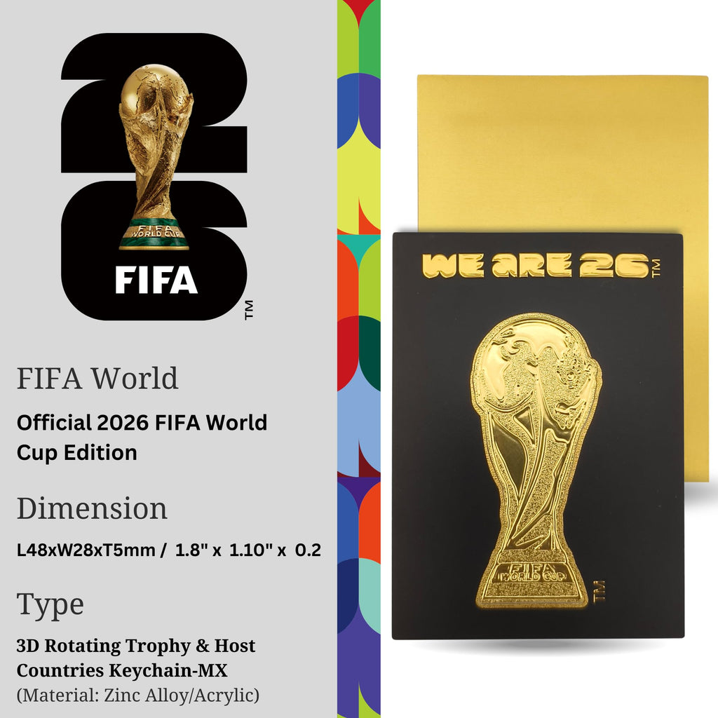 Official FIFA World Cup 2026 Edition 2.75 in. Vinyl 2D Embossed FIFA Trophy Sticker & 2.75 inch long WE ARE 26 Sticker- Limited in Production Collector’s -Perfect for Notebooks, Water Bottles, Laptops