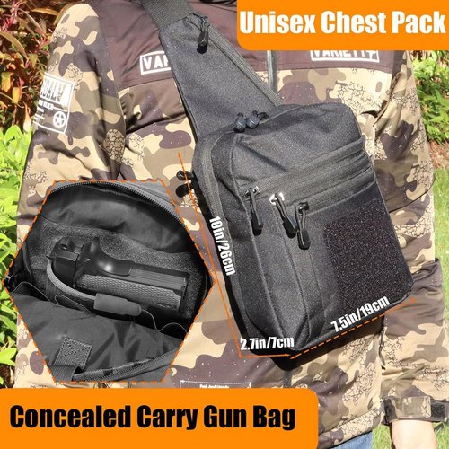 CCW Sling Bag - Concealed Carry Chest Gun Bag for Men & Women | EDC Shoulder Crossbody with Holster