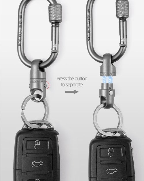 FEGVE Quick Release Magnetic Keychain, Strong Magnet Detachable Key Chain, Easy Pull Apart Key Holder for Car Keys, Outdoor (1, Matte)