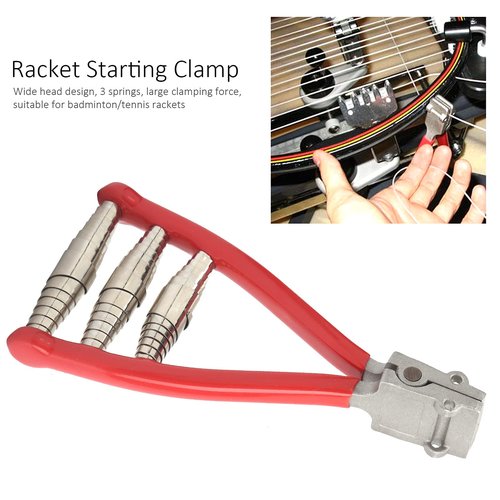 Alomejor Tennis Stringing Clamp, Secure Grip Easy Hold Racquet Stringing Tool Manual Starting for Tennis Players DIY Stringers Home Court Maintenance