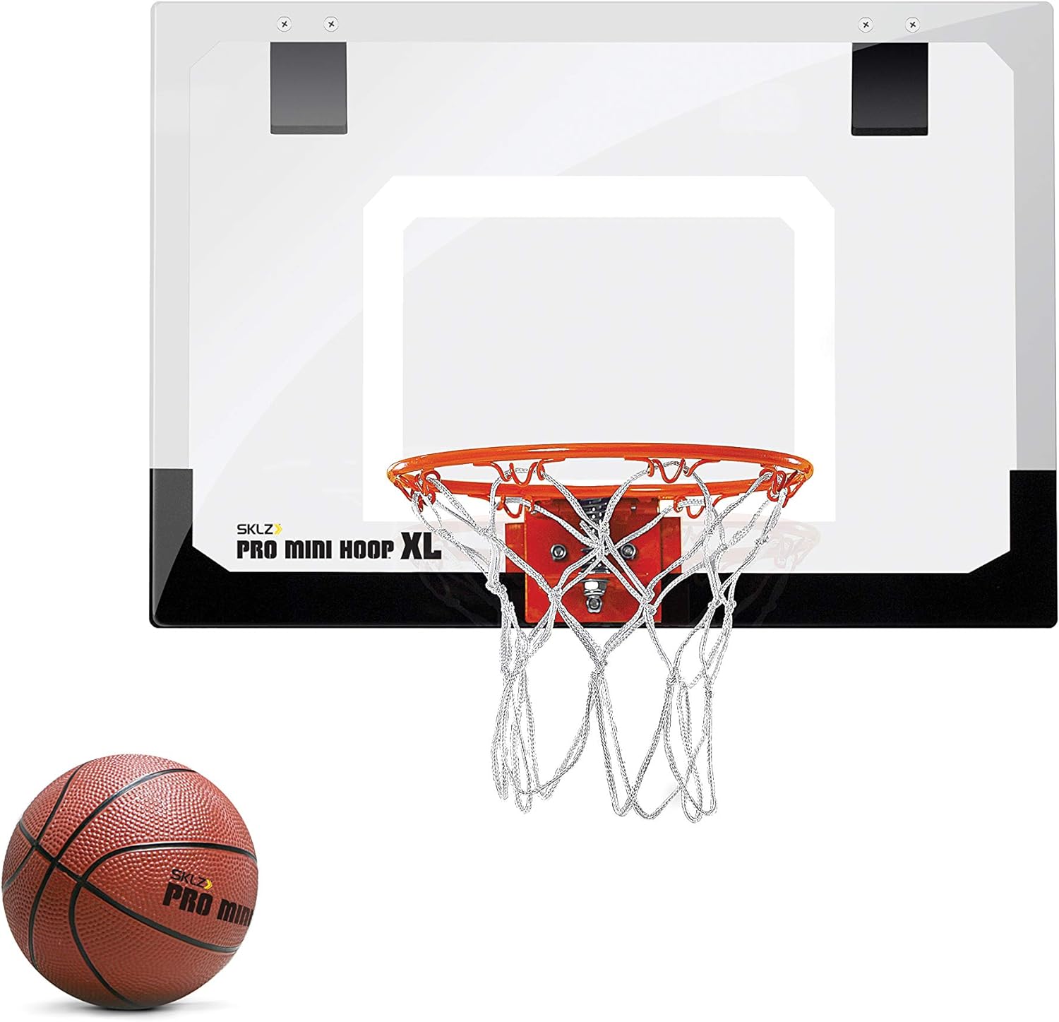 SKLZ Pro Mini Indoor Basketball Hoop - Portable Over The Door Design - Perfect for Home, Dorms & Offices