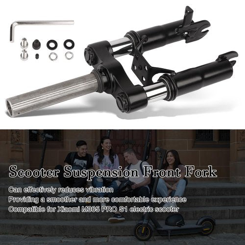 Yungeln Electric Scooter Front Suspension Fork Compatible with Segway Ninebot MAX G30 G30LP Electric Scooter Shock Absorption Parts Anti-Vibration Accessories with Foot Stand