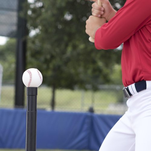 Champion Sports Deluxe Batting Tee - Adjustable Rubber Baseball & Softball Tee for Home Use, Multiple Styles