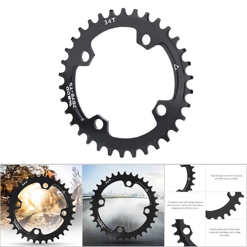 Keenso 1 Pcs Chainring, 96BCD Narrow Wide Round Chainring Repair Chain Ring for Mountain (34T)
