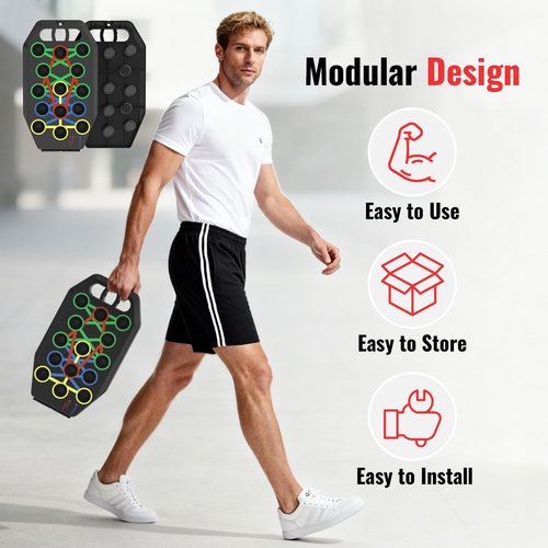 Lazolloa Push Up Board Bar Kit with Resistance Bands, Portable Pilates Bar for Fitness, Home Workout Gym System, Foldable Exercise Equipment for Full Body Training, Men & Women