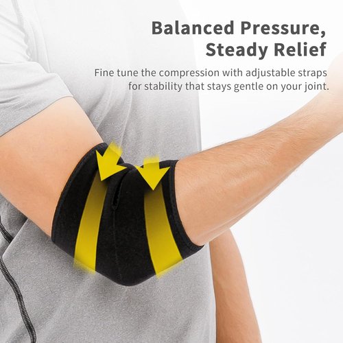 Bracoo Elbow Brace - Compression Sleeve for Tendonitis & Sports Injuries | Pain Relief & Support
