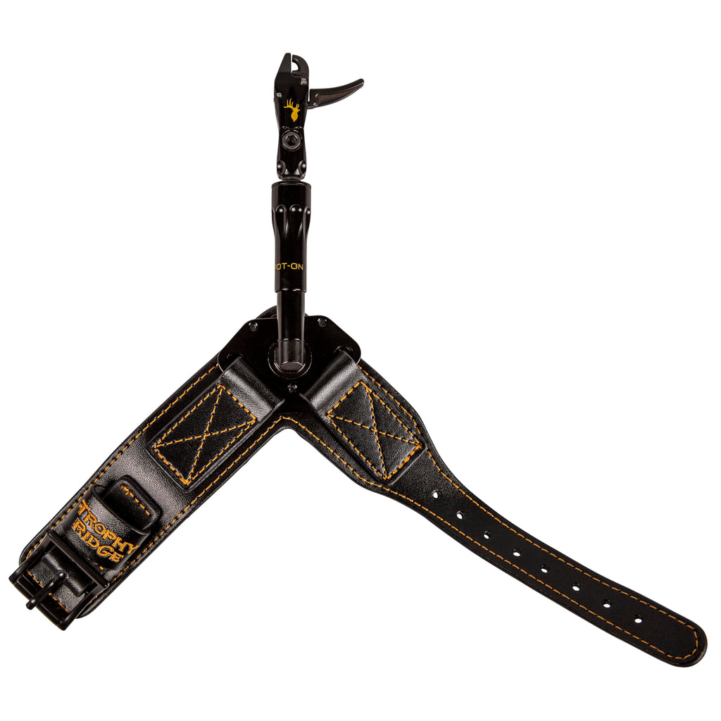 Trophy Ridge Spot-On Archery Release - 360° Rotating Head, Torque-Free Precision, 360° Swiveling Arm, Adjustable Length, Trigger Travel Tuning, Premium Leather Buckle Strap