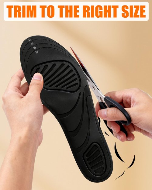 Heated Insoles Battery Powered - Arch Support Cuttable Heating Insoles for Women and Men, Upgraded 4000mAh Battery Pack