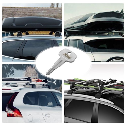 N166 Errebi Key Replacement for Thule Ski,Cargo Box,Roof,Crossbars and Carrier Racks,Thule Car Rack Replacement Key - Codes N166 [2 pcs]
