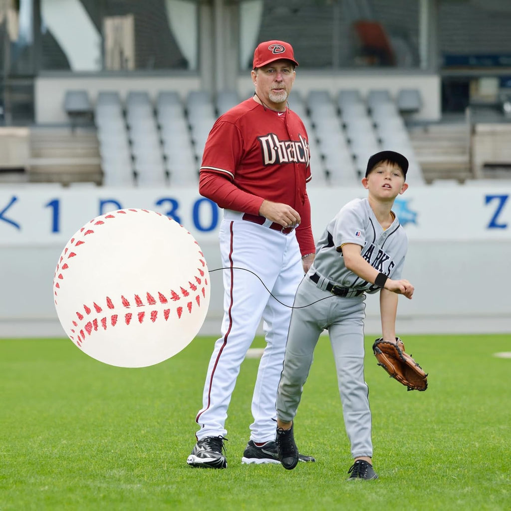 Skiennix Baseballs Wrist Return Ball - 2.36 Inch Rebound Bouncy Ball with Strap | Fun Outdoor Activity for All Ages
