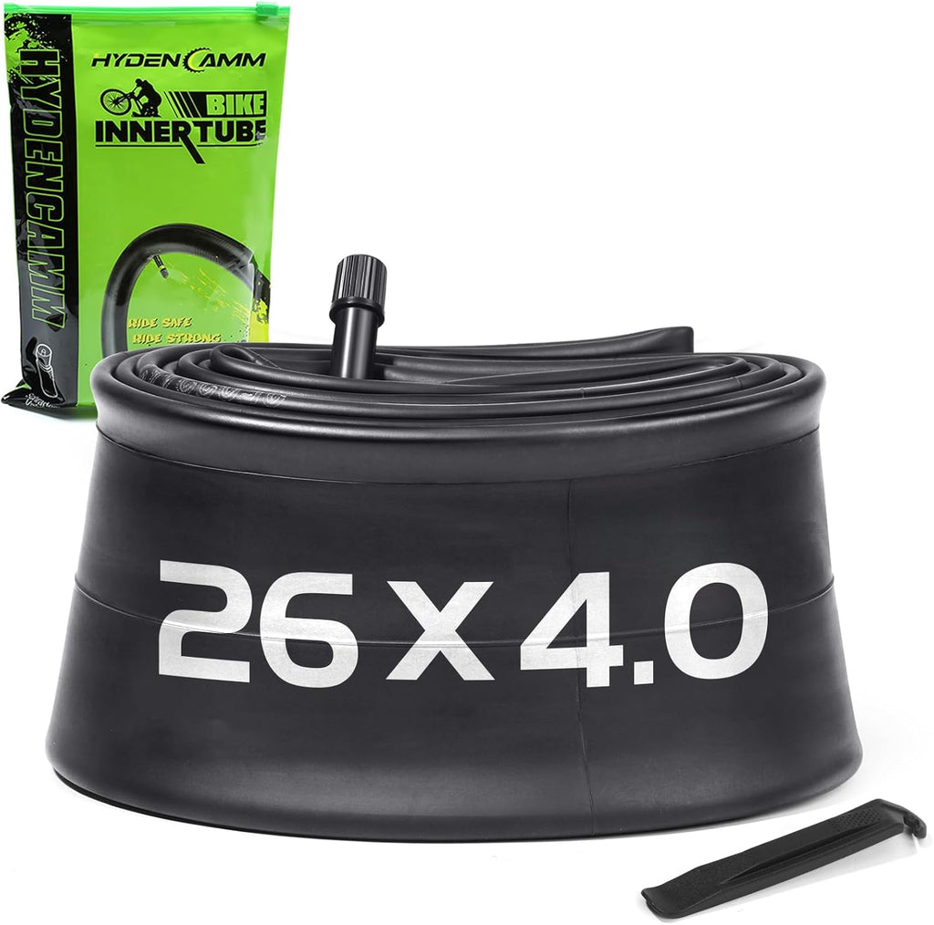 Skiennix Fat Bike Tube - Premium Butyl Rubber with AV 32mm Schrader Valve | 20" & 26" Sizes, 1/2/4 Pack
