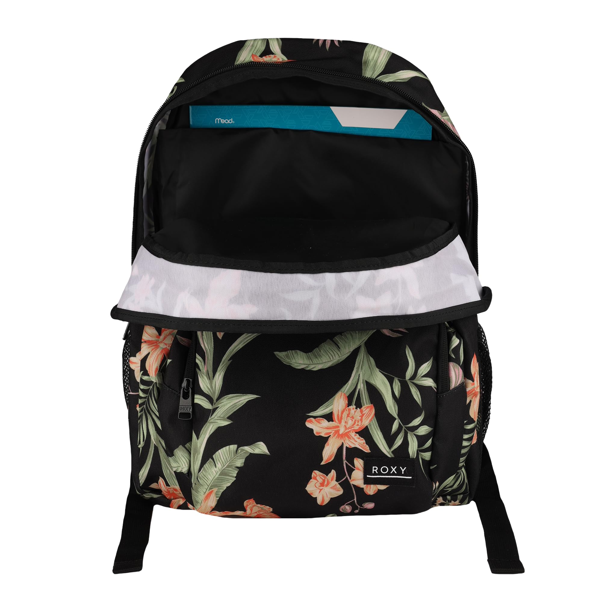 Roxy Women's Shadow Swell Backpack | Travel | Everyday Carry | Work | Gym | 21L | Recycled Polyester, Anthracite Island Escape