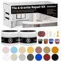 Globalcom Tile and Granite/Marble Repair Kit, Porcelain Stone and Quartz Countertops Repair Kit for Chips Dents Cracks Holes Scratch, Fix Chipped Edges Corners, Reattaches Missing Pieces