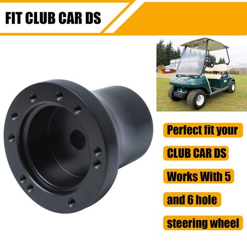 Club Car DS Steering Wheel Adapter and Golf Cart Steering Wheel