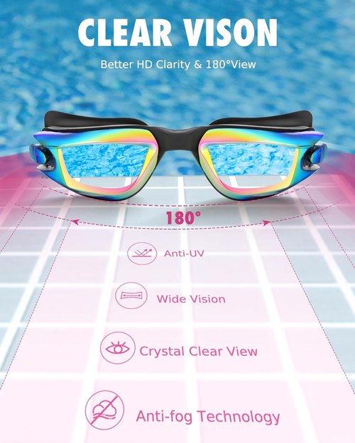 Aegend Kids Swim Goggles - Comfortable Fit & Anti-Fog Design | 2-Pack Set