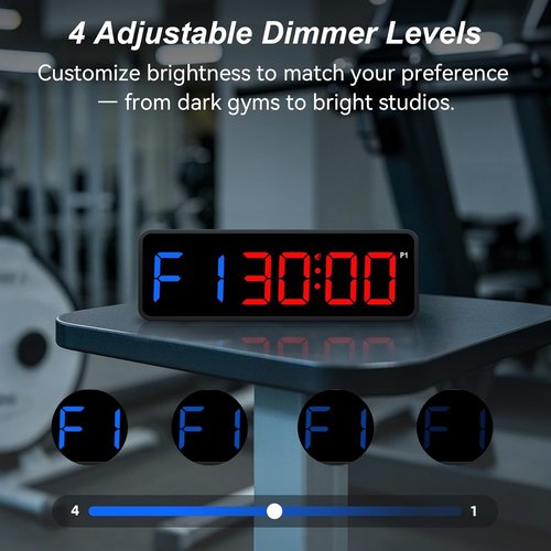 Acedeck Portable Gym Timer Clock - Digital Fitness Timer with Strong Magnet & Remote Control for Home Gym