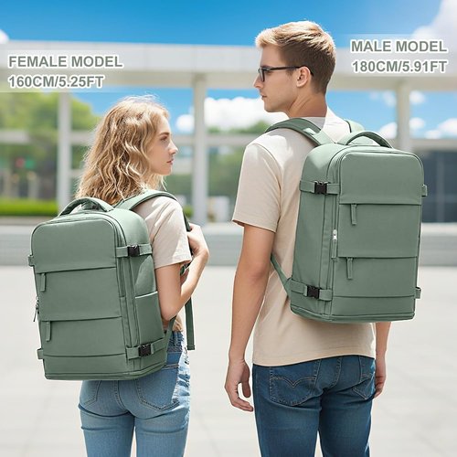 Coowoz Travel Backpack - Waterproof Hiking Rucksack for Men & Women | Olive Green Casual Daypack