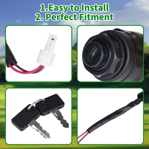 10L0L Golf Cart Ignition Key Switch JN8-82510-09 for Yamaha Golf Cart Gas Or Electric G11 G16 G20 G21 G22 1996-2004