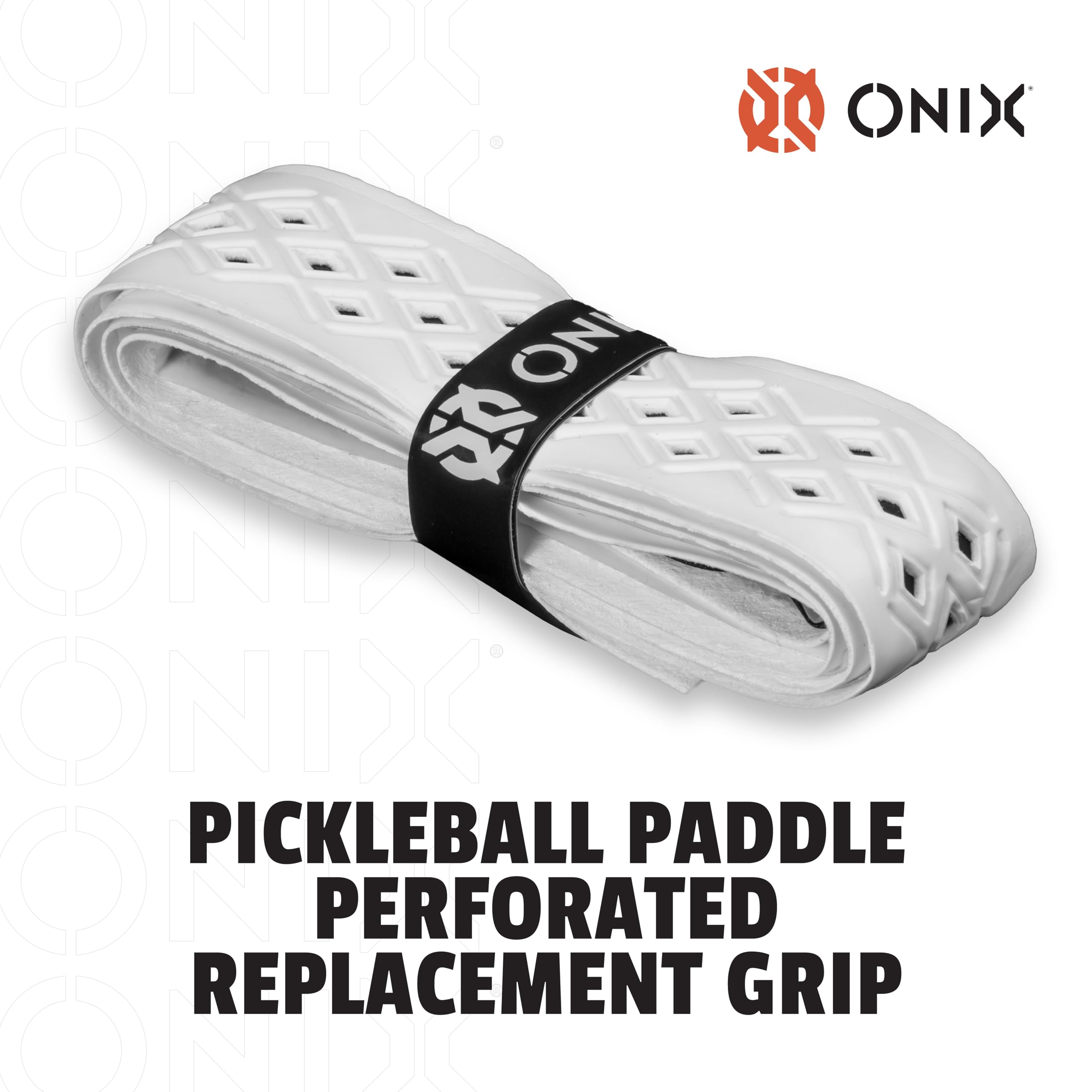 ONIX Pickleball Pro Team Perforated Replacement Grip — Black/Orange for Superior Comfort, Enhanced Control, and Long-Lasting Performance During Play