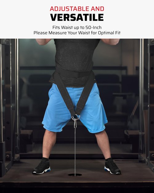 THEFITGUY Ultimate Squat & Strength Bundle – Belt Squat Machine Belt and Multifunctional Gym Extension Straps for Ultimate Full-Body Workouts