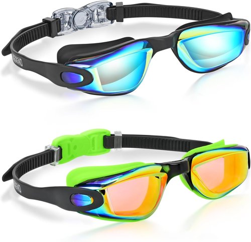 Aegend Swim Goggles for Kids | Anti-Fog, UV Protection & Comfort Fit | Ages 3-14