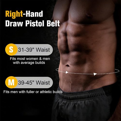 FINPAC Belly Band Holster - Concealed Carry Gun Holster for Men & Women | Adjustable Fit for Glock 43x, 17, 19, 42