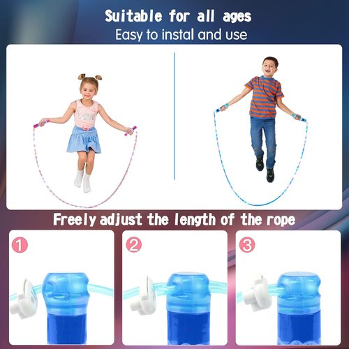 LED Jump Rope for Kids | Glowing Colorful Skipping Rope - Adjustable Light-Up Fitness Tool