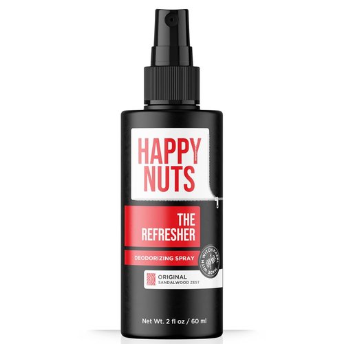 Happy Nuts The Refresher Men's Ball Deodorant Spray - Cooling & Toning Formula for Freshness - Ideal for Post-Trimming & Shaving (1 Pack)