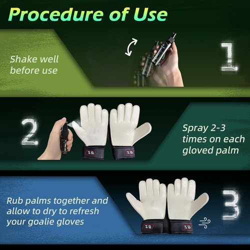 Goalkeeper Glove Spray Bundle - MSDS Certified 30ml Grip Spray & 30ml Glove Wash
