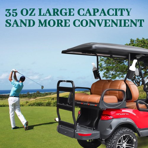 FIXHAWK Golf Cart Sand Bottle with Holder, Golf Sand Bottle for Club Car/EZGO/Yamaha Models with 1" Tube Bracket, No Drilling Large Capacity and Easy to Install, 1PCS