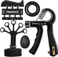 Skiennix Grip Strength Trainer Kit - 5PCS Hand Gripper & Forearm Exerciser Set for Stress Relief