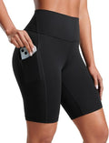 CRZ YOGA Butterluxe Biker Shorts - High Waisted, Buttery Soft with Pockets, 8" Length for Women