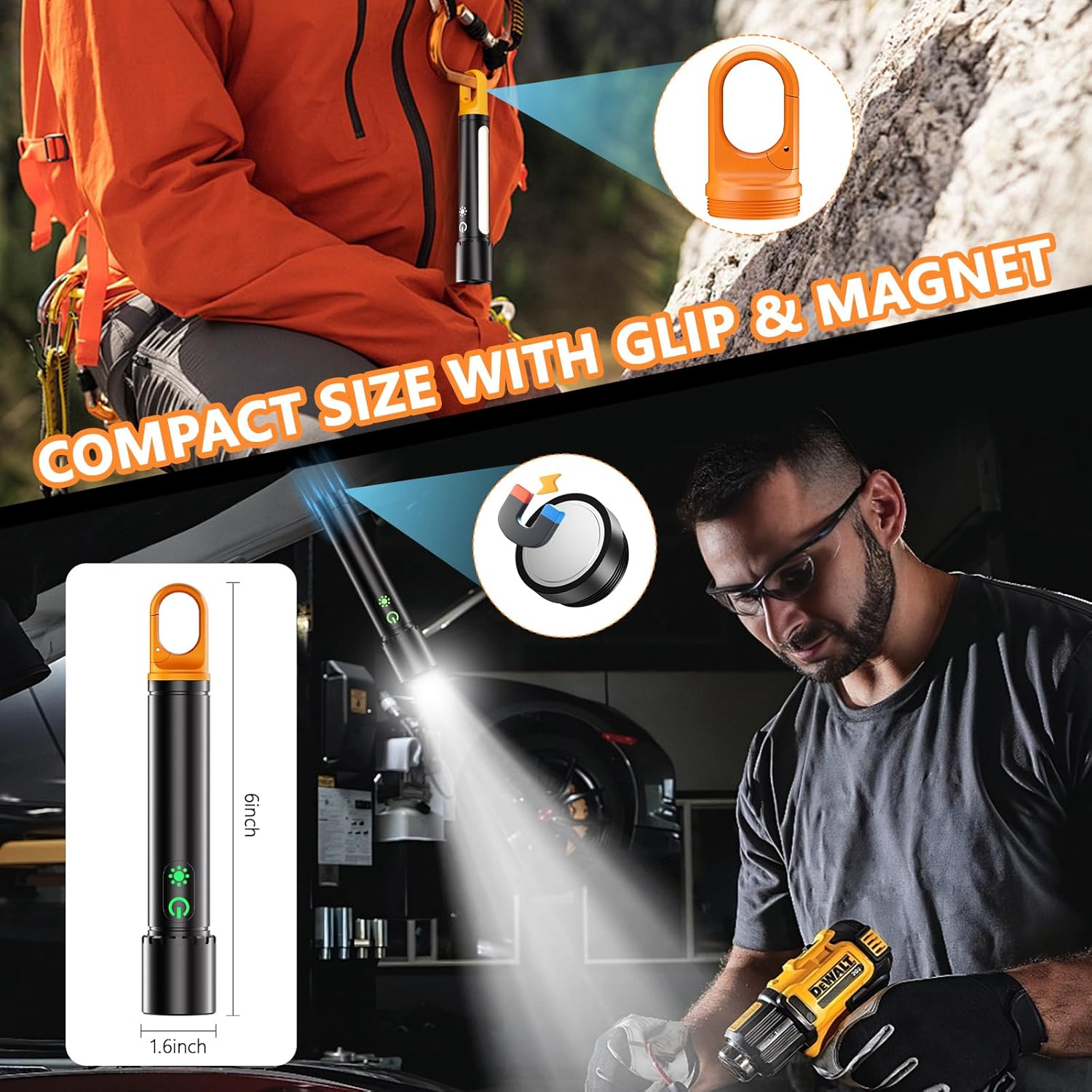 Rechargeable LED Flashlight - 2000 Lumen Super Bright, Waterproof, 9 Modes | Ideal for Camping, Emergencies